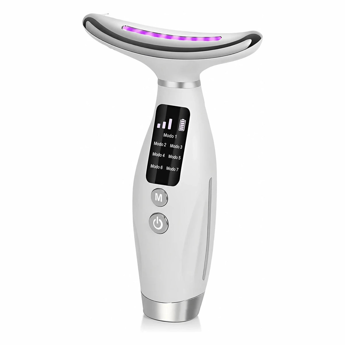 Masajeador facial y de cuello LED con pantalla de modos